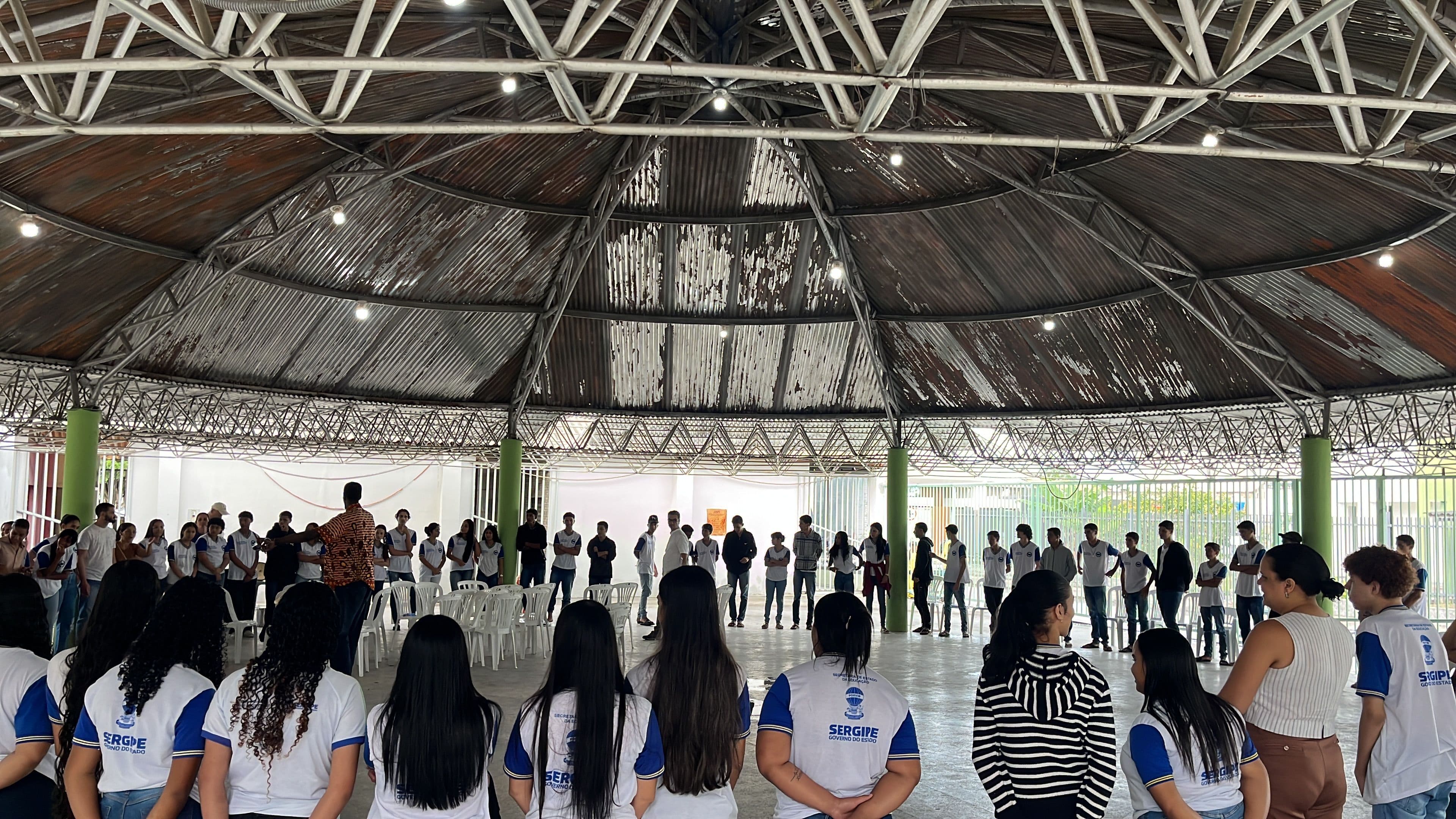 Alunos do cólegio Maria Lucilene, em Tobias Barreto